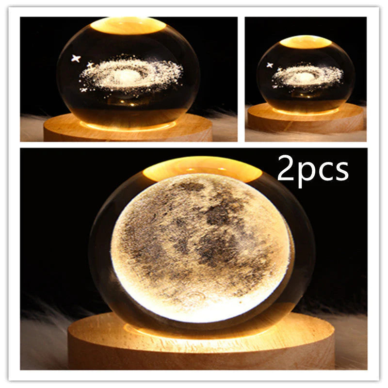 3D Galaxy Crystal Ball LED Nachtlicht