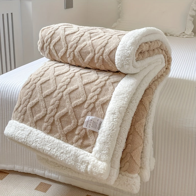 Knusse Omkeerbare Pluche Deken - Ultrazachte All-Season Sofa Deken voor Herfst & Winter