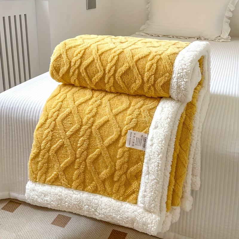 Knusse Omkeerbare Pluche Deken - Ultrazachte All-Season Sofa Deken voor Herfst & Winter