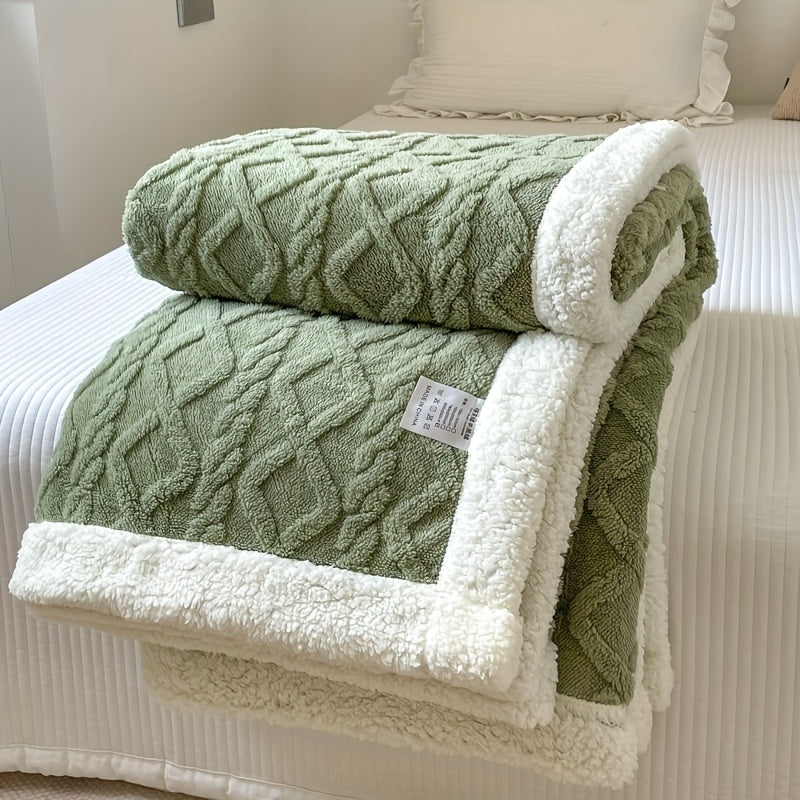 Knusse Omkeerbare Pluche Deken - Ultrazachte All-Season Sofa Deken voor Herfst & Winter