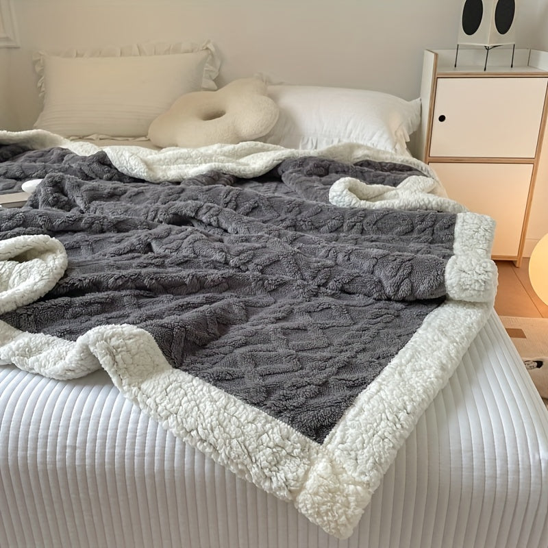 Knusse Omkeerbare Pluche Deken - Ultrazachte All-Season Sofa Deken voor Herfst & Winter