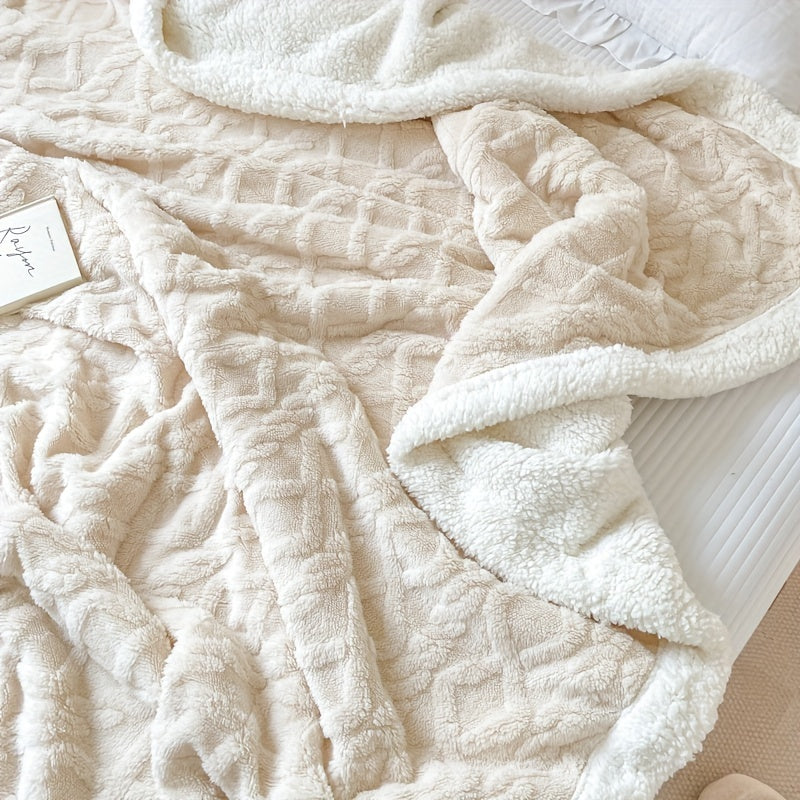 Knusse Omkeerbare Pluche Deken - Ultrazachte All-Season Sofa Deken voor Herfst & Winter
