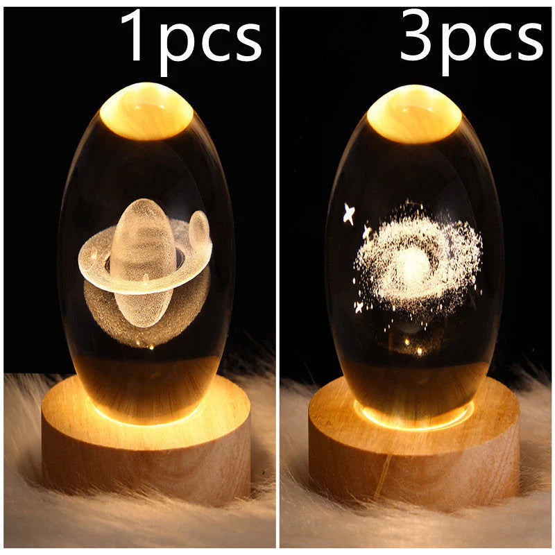 3D Galaxy Crystal Ball LED Nachtlicht