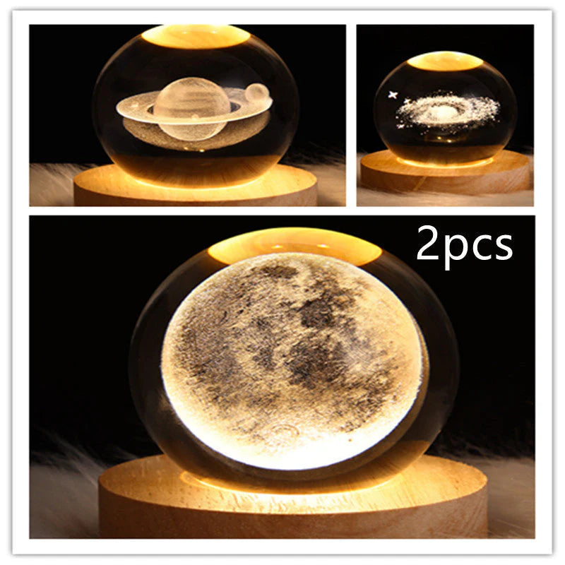 3D Galaxy Crystal Ball LED Nachtlicht