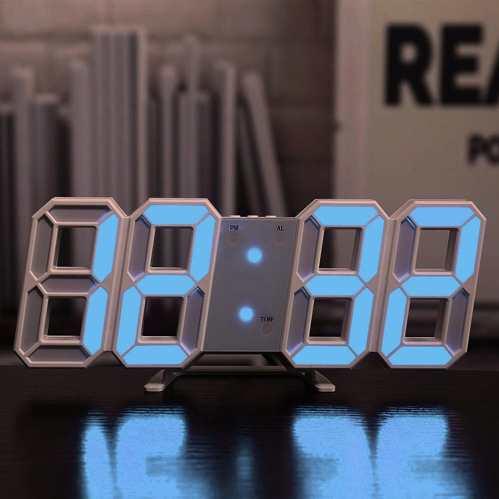 LED-Digitale Wandklok - Temperatuur en Alarm
