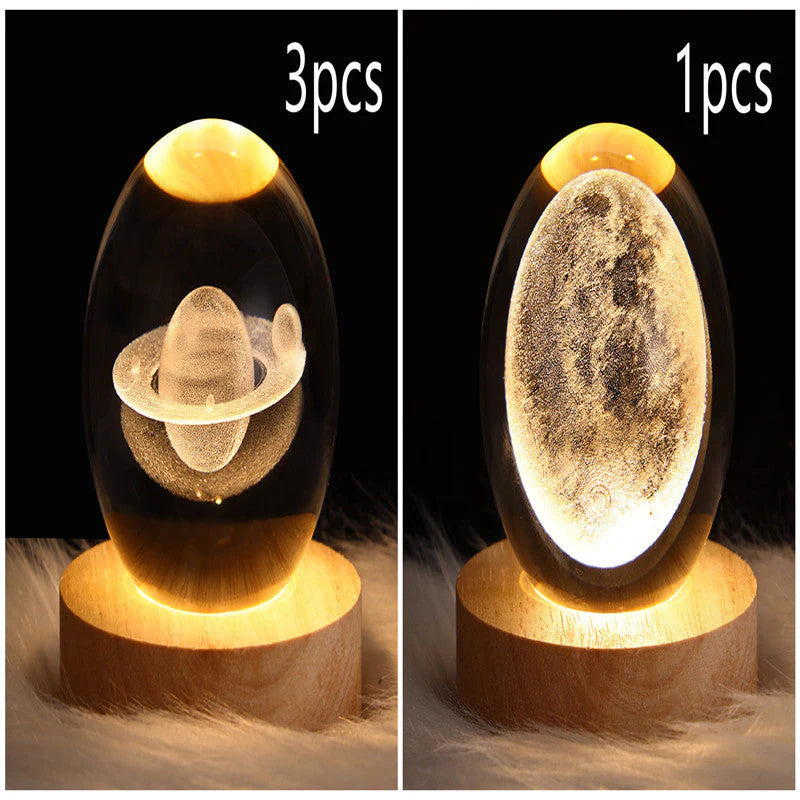 3D Galaxy Crystal Ball LED Nachtlicht