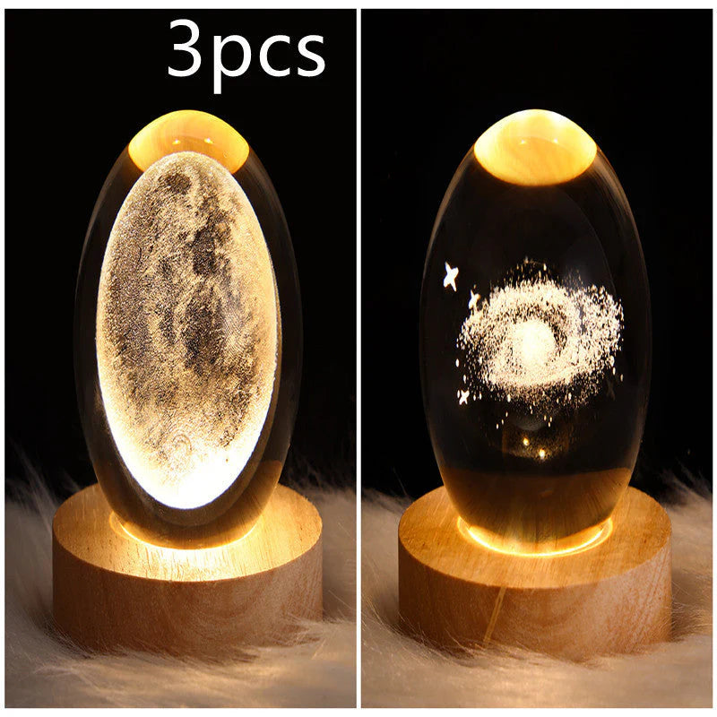 3D Galaxy Crystal Ball LED Nachtlicht
