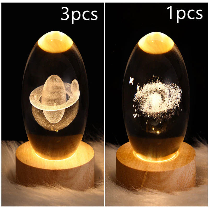 3D Galaxy Crystal Ball LED Nachtlicht
