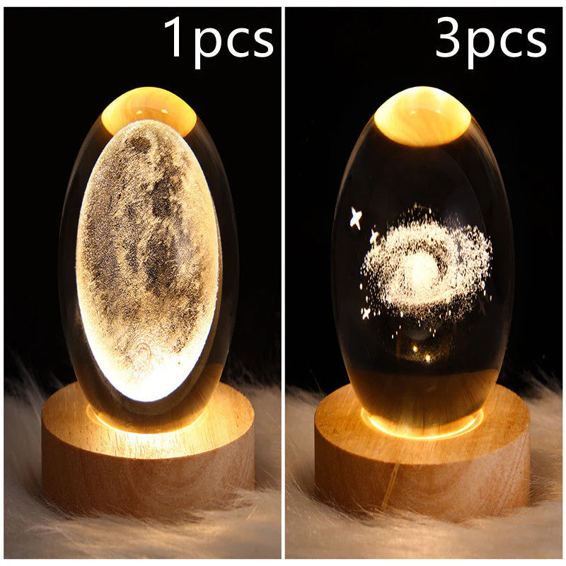 3D Galaxy Crystal Ball LED Nachtlicht