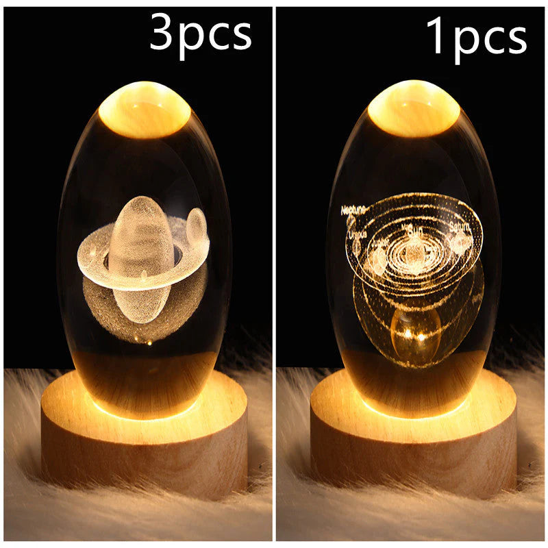 3D Galaxy Crystal Ball LED Nachtlicht
