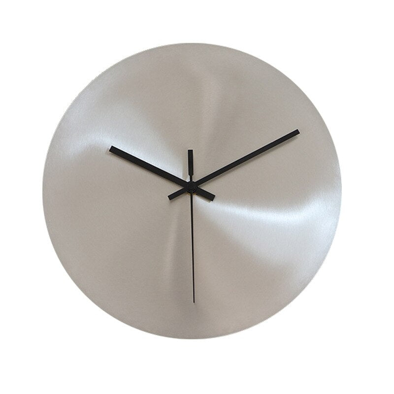 Minimalistische RVS Wandklok – Moderne Design Klok voor Woonkamer of Kantoor