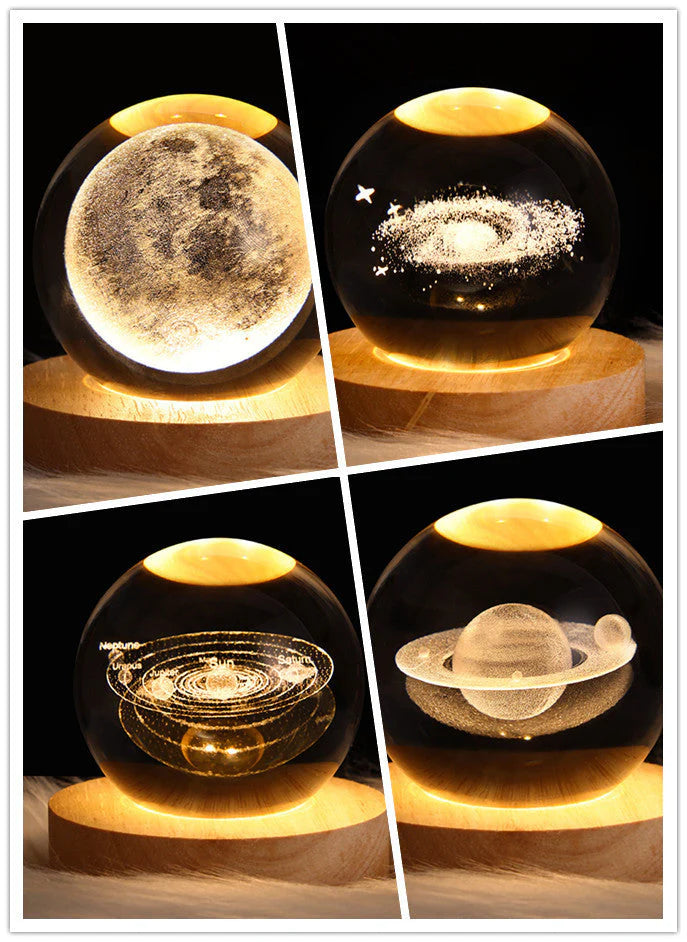 3D Galaxy Crystal Ball LED Nachtlicht