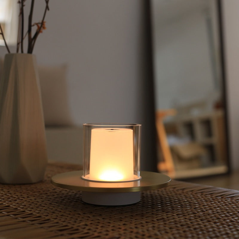 Moderne Draadloze Tafellamp met Kaars