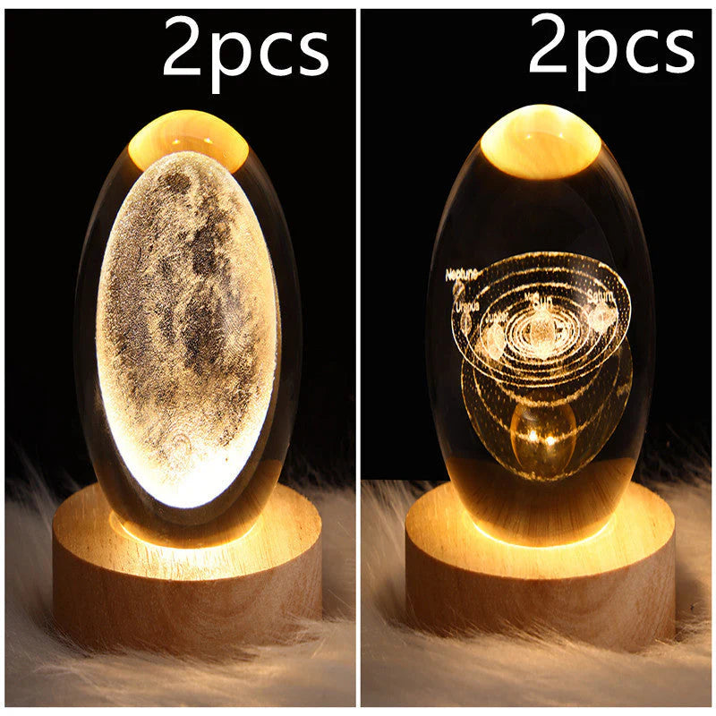 3D Galaxy Crystal Ball LED Nachtlicht
