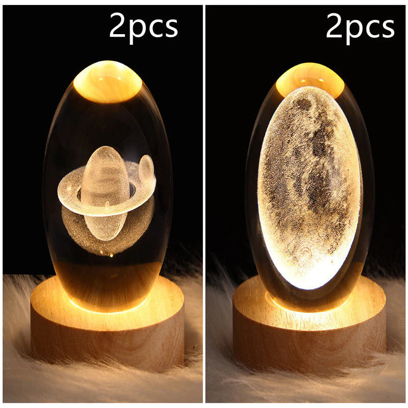 3D Galaxy Crystal Ball LED Nachtlicht