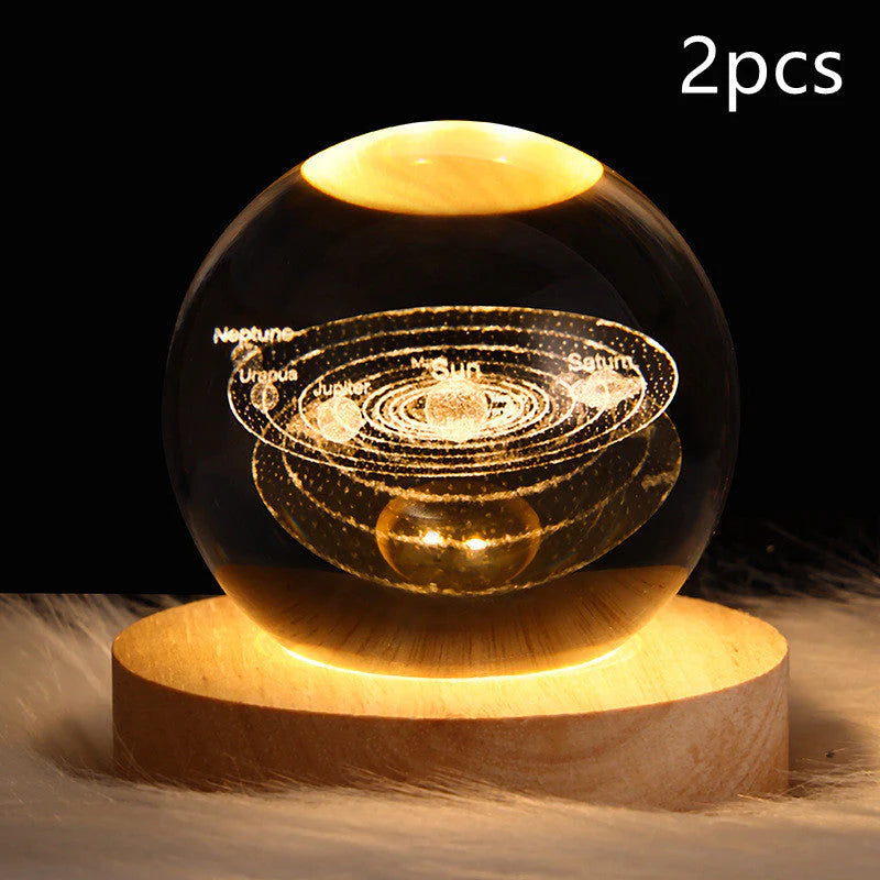 3D Galaxy Crystal Ball LED Nachtlicht