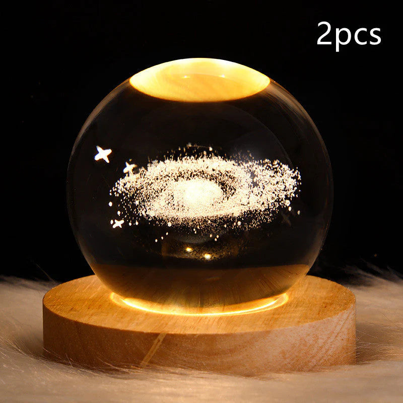 3D Galaxy Crystal Ball LED Nachtlicht