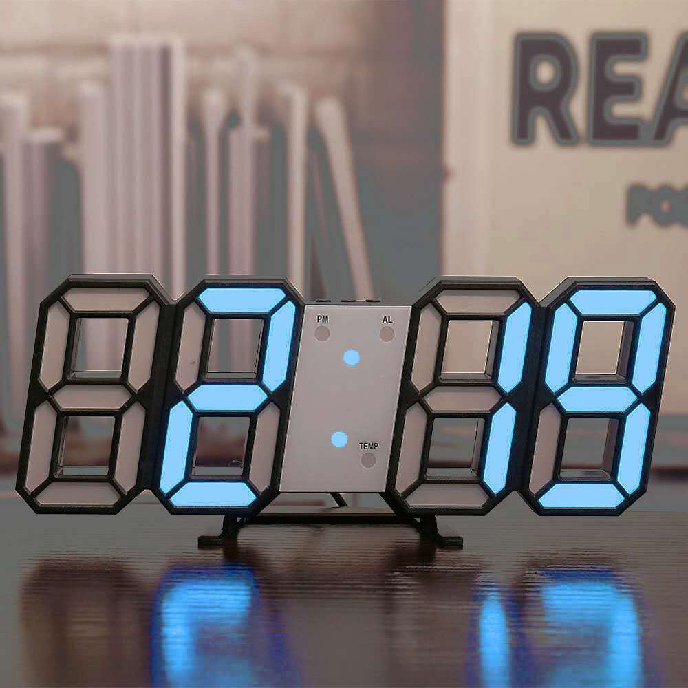 LED-Digitale Wandklok - Temperatuur en Alarm
