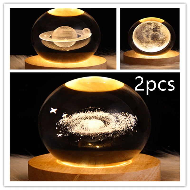3D Galaxy Crystal Ball LED Nachtlicht