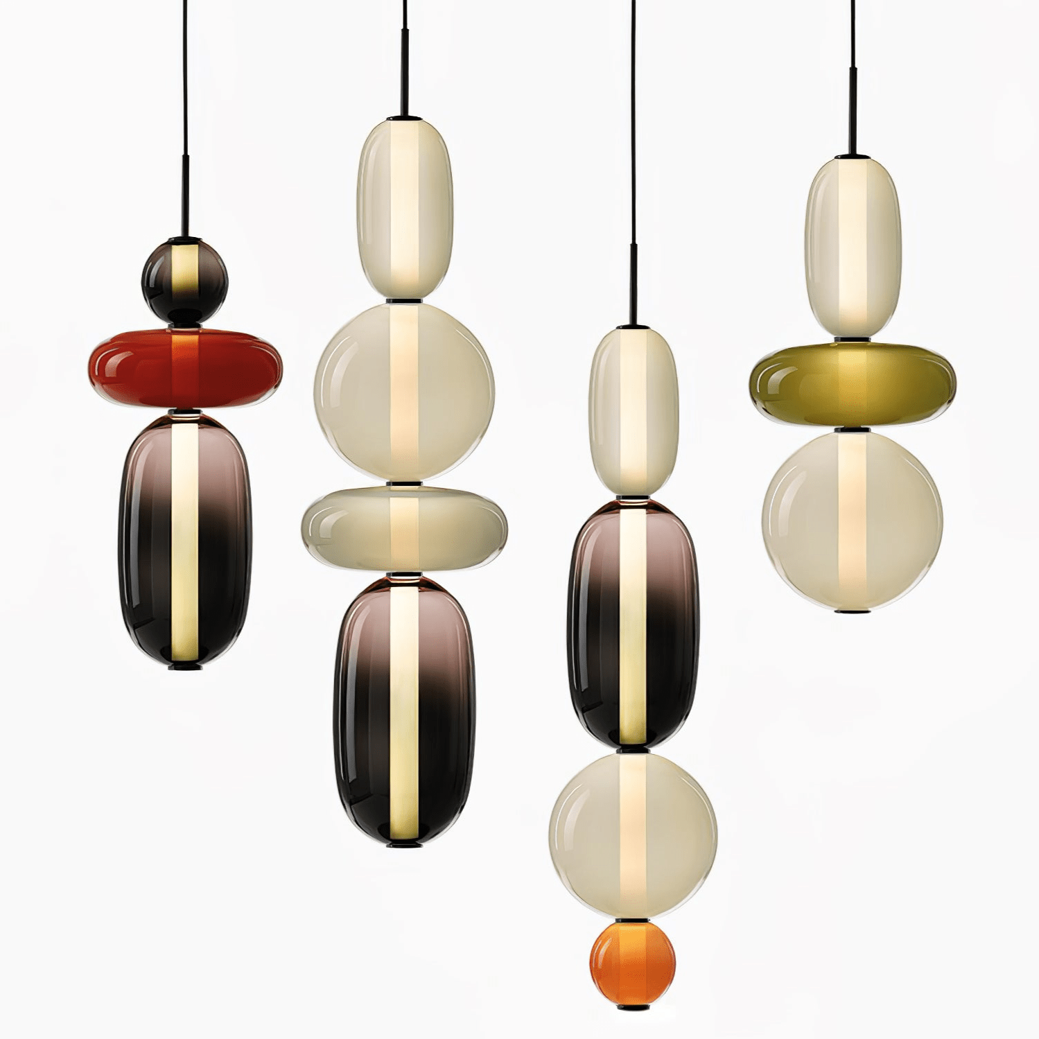 Hanglamp van Suikerachtig Glas