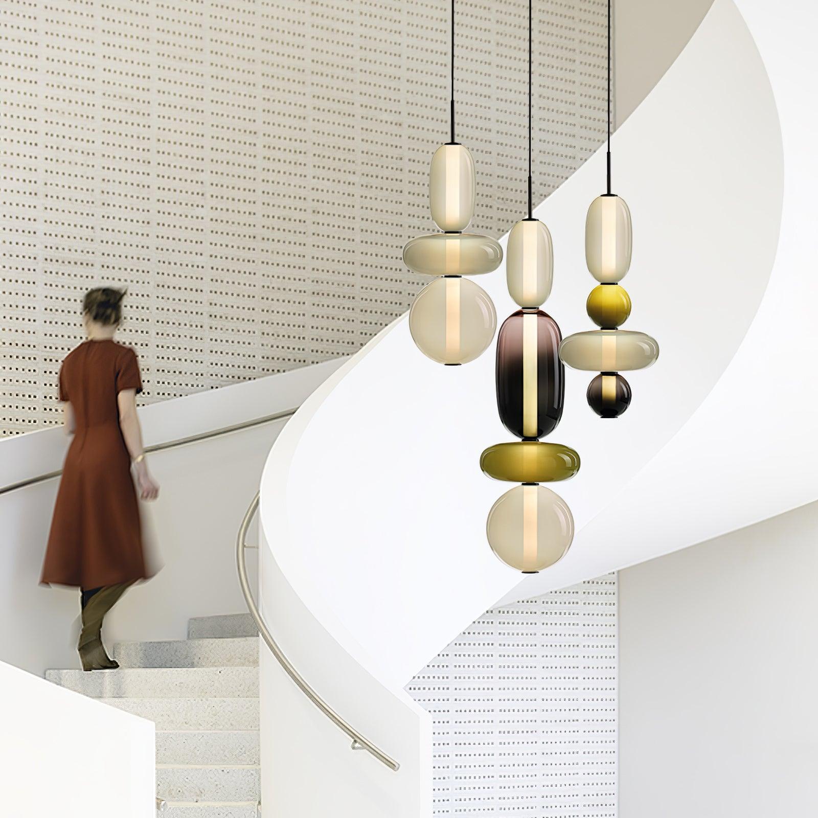 Hanglamp van Suikerachtig Glas