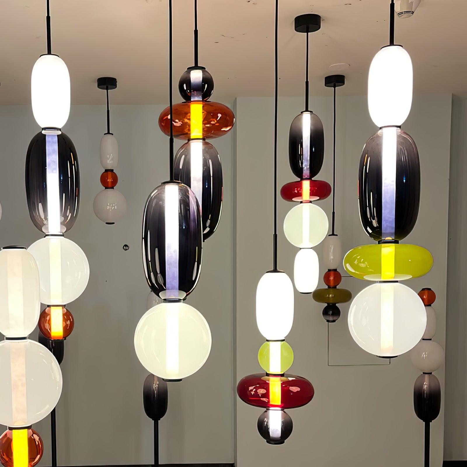 Hanglamp van Suikerachtig Glas