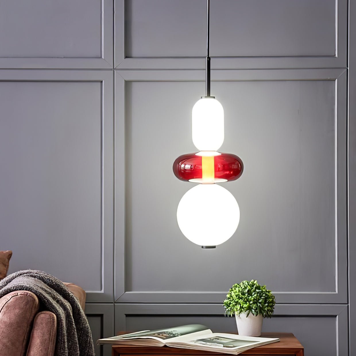 Hanglamp van Suikerachtig Glas