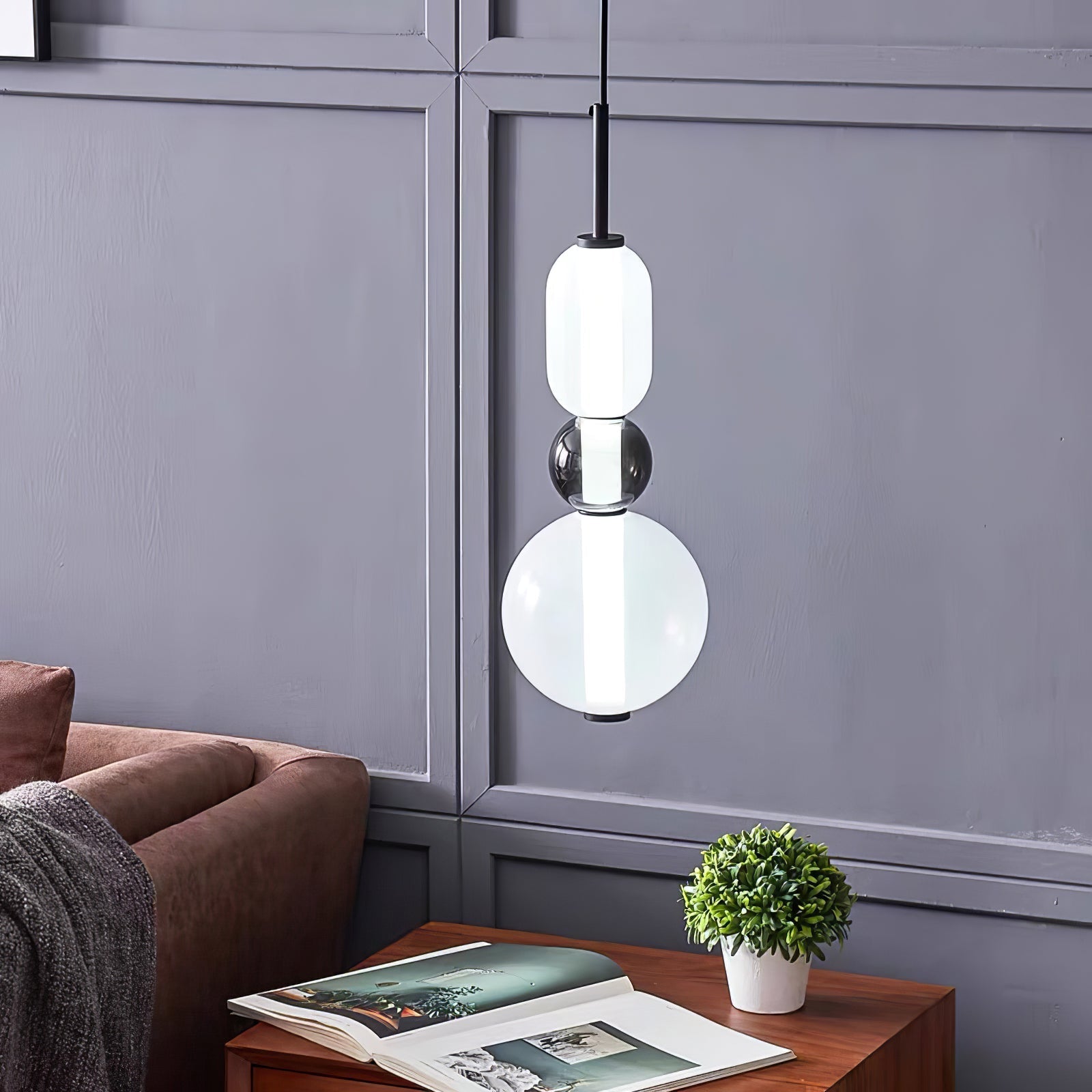 Hanglamp van Suikerachtig Glas
