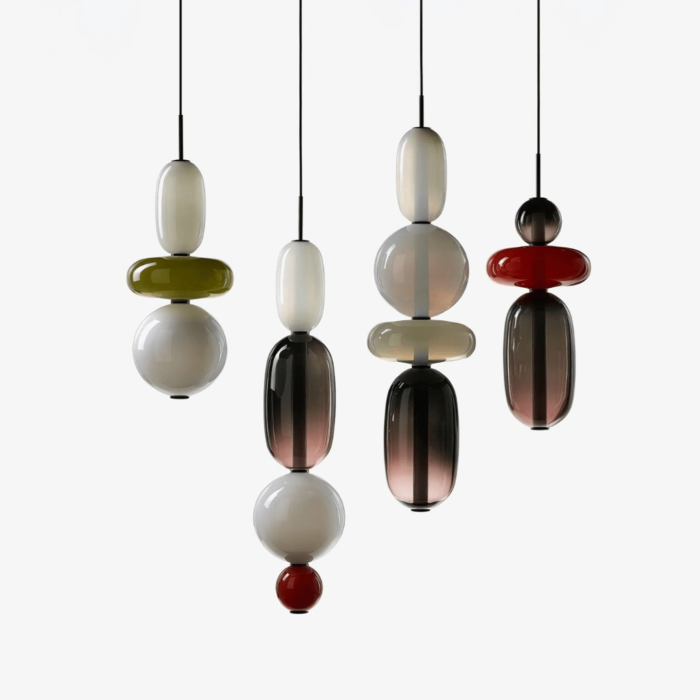 Hanglamp van Suikerachtig Glas
