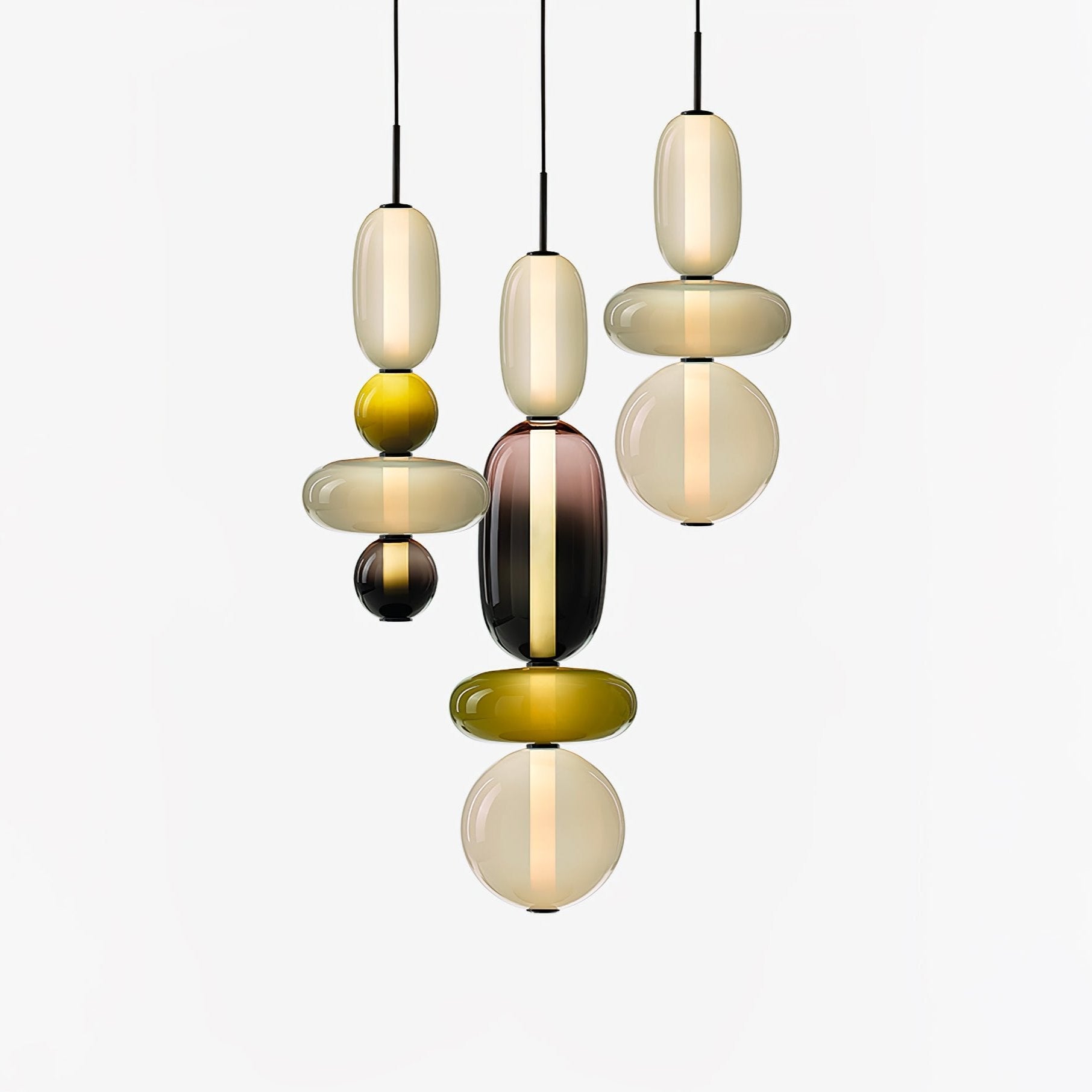 Hanglamp van Suikerachtig Glas