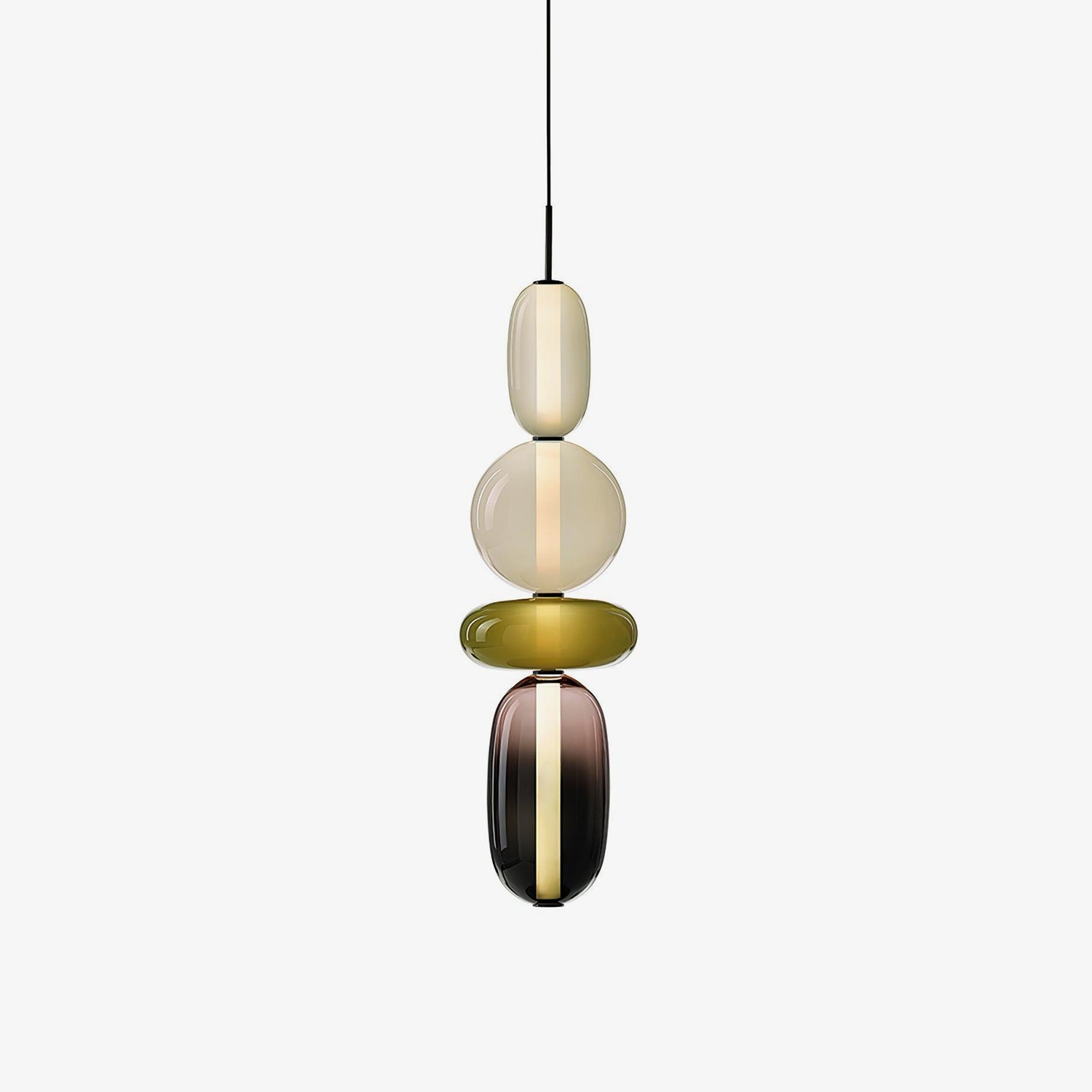 Hanglamp van Suikerachtig Glas