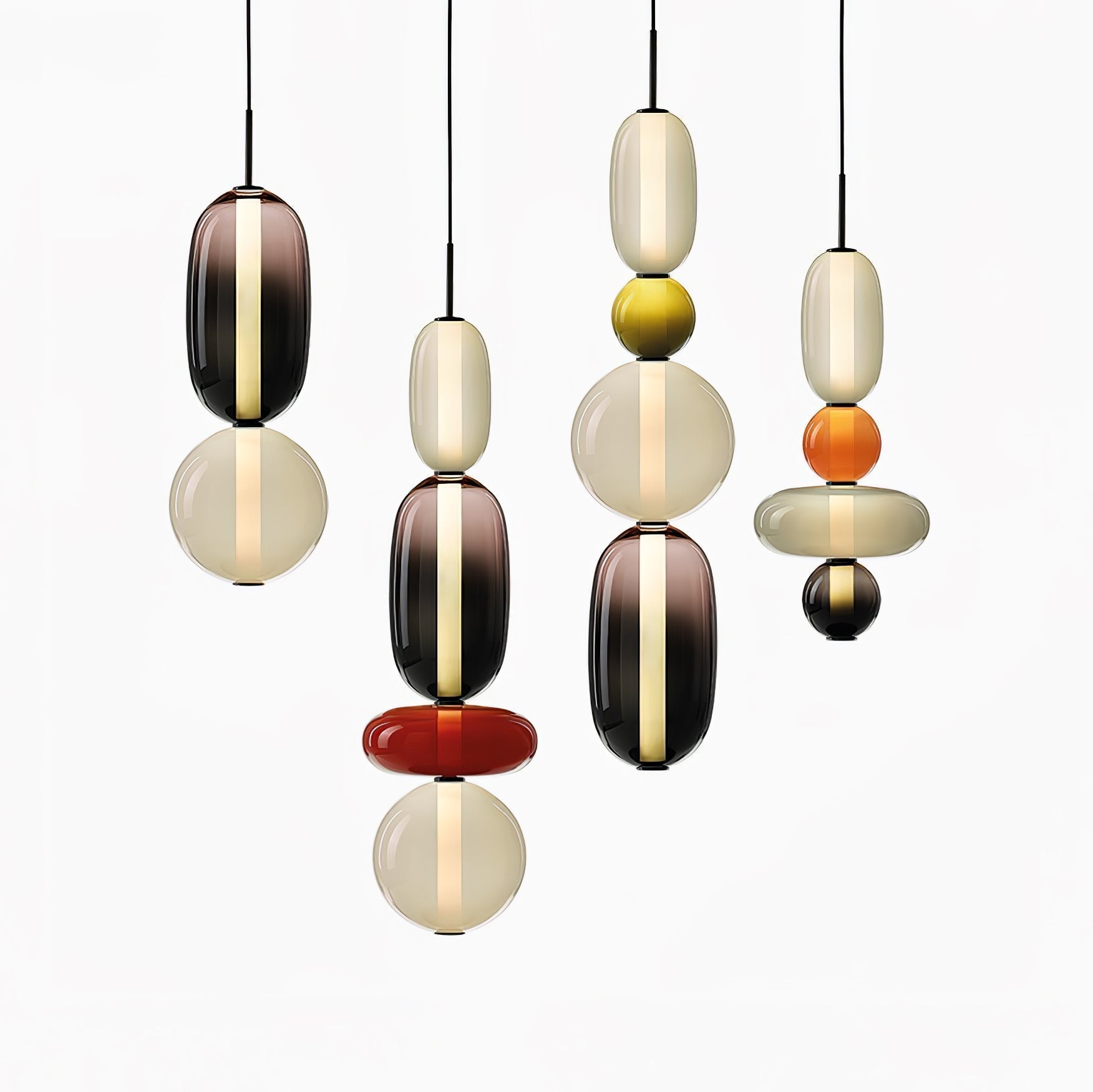 Hanglamp van Suikerachtig Glas