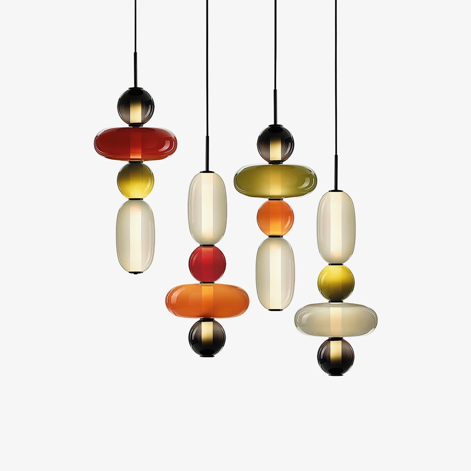 Hanglamp van Suikerachtig Glas