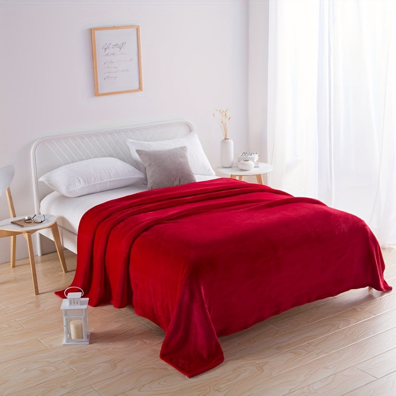 1 Stuk Pluche Fleece Deken - Gezellig, Warm Deken voor Bank, Kantoor, Bed, Reizen en Buiten - Veelzijdig All-Season Deken
