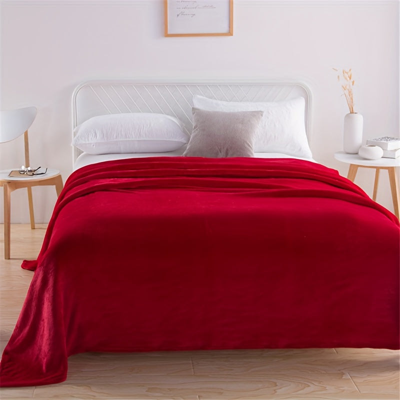 1 Stuk Pluche Fleece Deken - Gezellig, Warm Deken voor Bank, Kantoor, Bed, Reizen en Buiten - Veelzijdig All-Season Deken