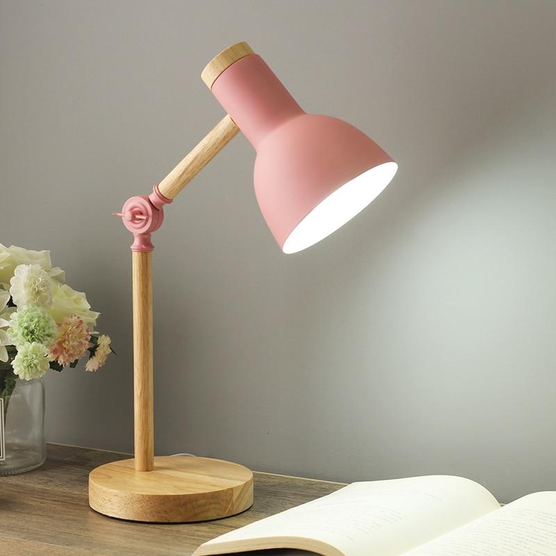 Scandinavische Houten Bureau Lamp