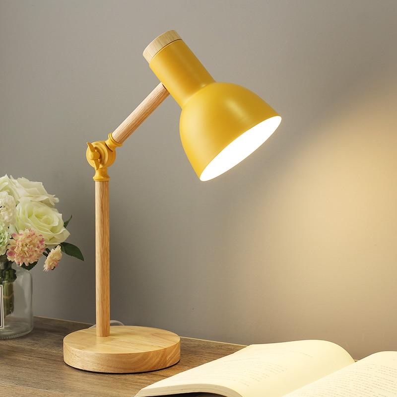 Scandinavische Houten Bureau Lamp