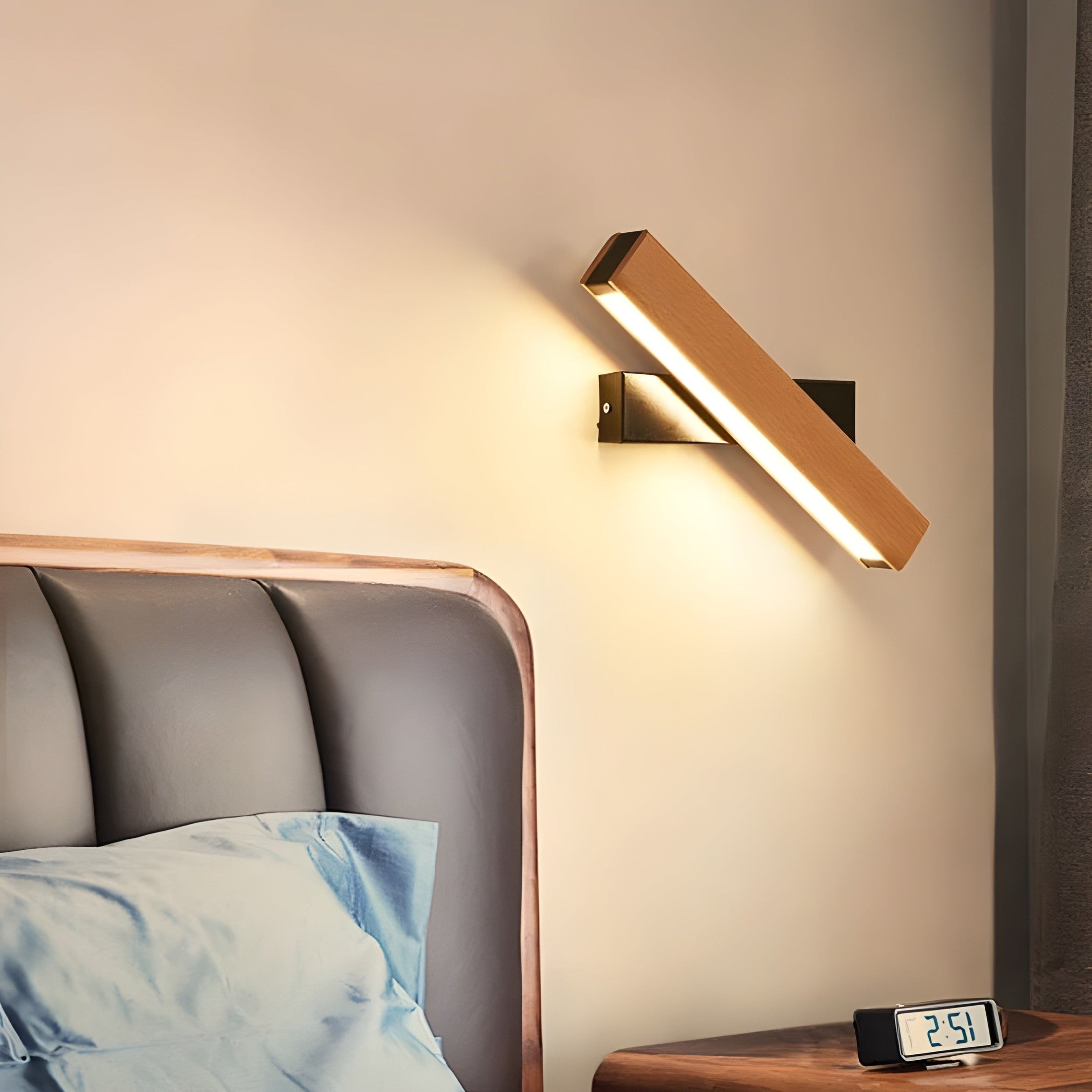 Noordse Hout Led Wandlamp
