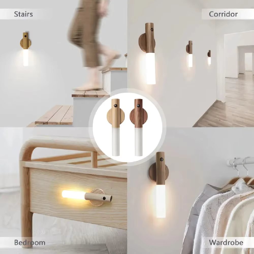 LED Slimme Sensor Wandlamp - Draadloze, USB Oplaadbare Nachtlamp