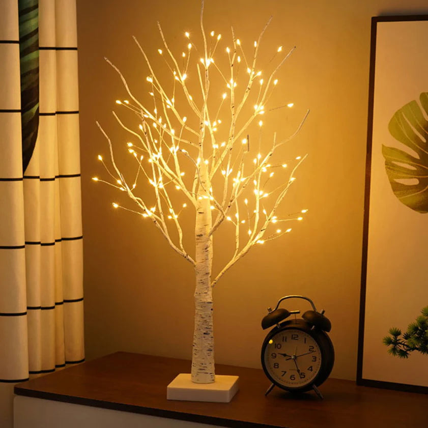 Noordse berkenboom verlichting