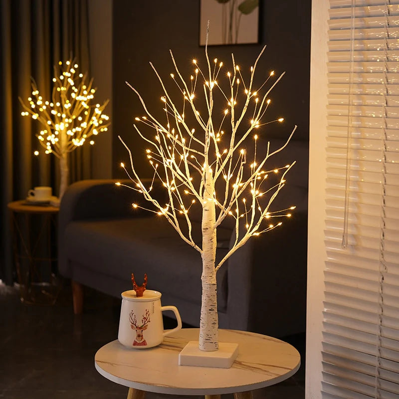 Noordse berkenboom verlichting
