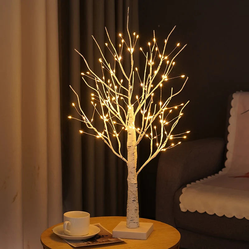 Noordse berkenboom verlichting