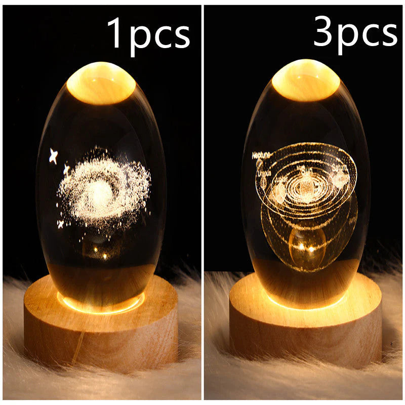 3D Galaxy Crystal Ball LED Nachtlicht