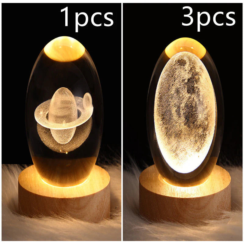 3D Galaxy Crystal Ball LED Nachtlicht