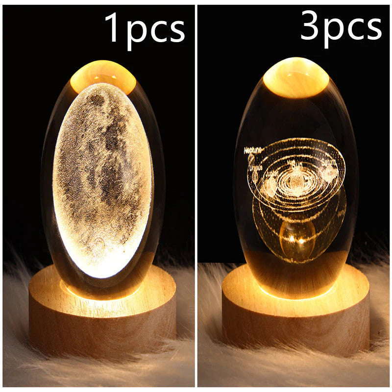 3D Galaxy Crystal Ball LED Nachtlicht