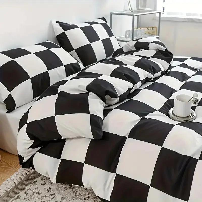 Checkerd - Dekbedovertrek– Modern en Comfortabel