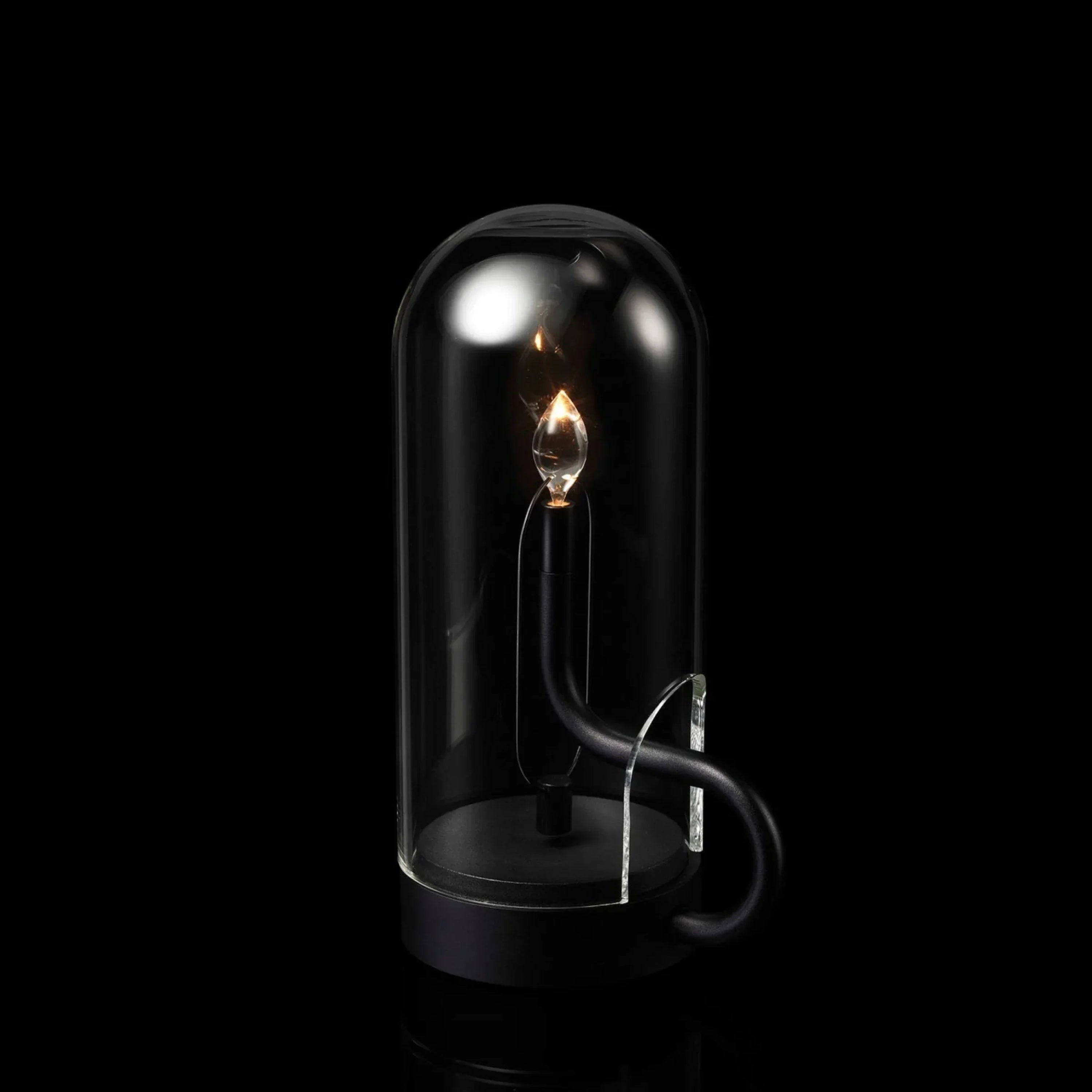 Luxe Tafellamp Met Glazen Koepel & Dimbare LED-vlamlamp Voor Moderne Interieurs