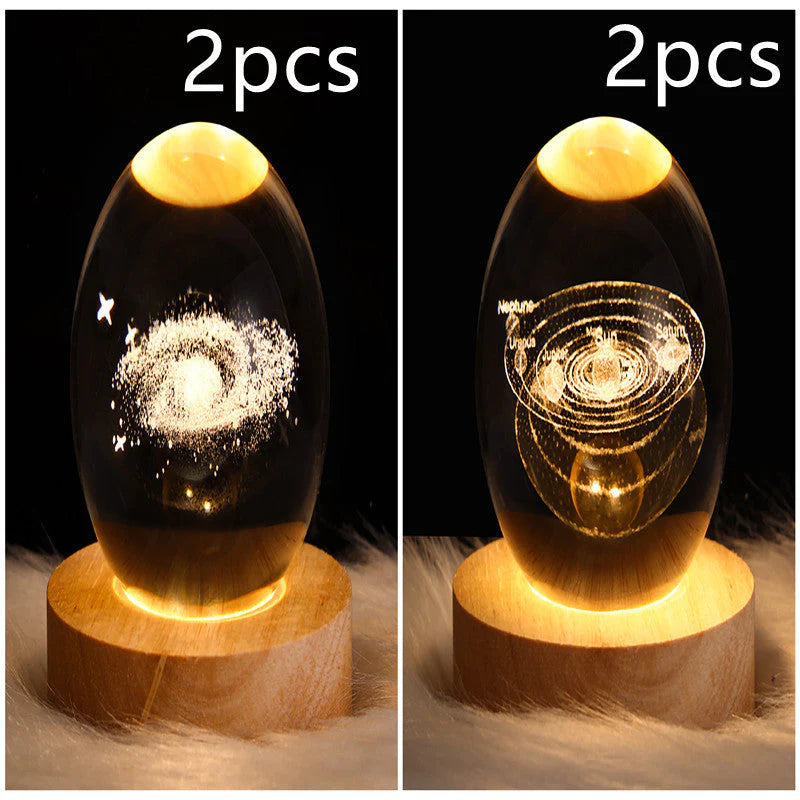 3D Galaxy Crystal Ball LED Nachtlicht