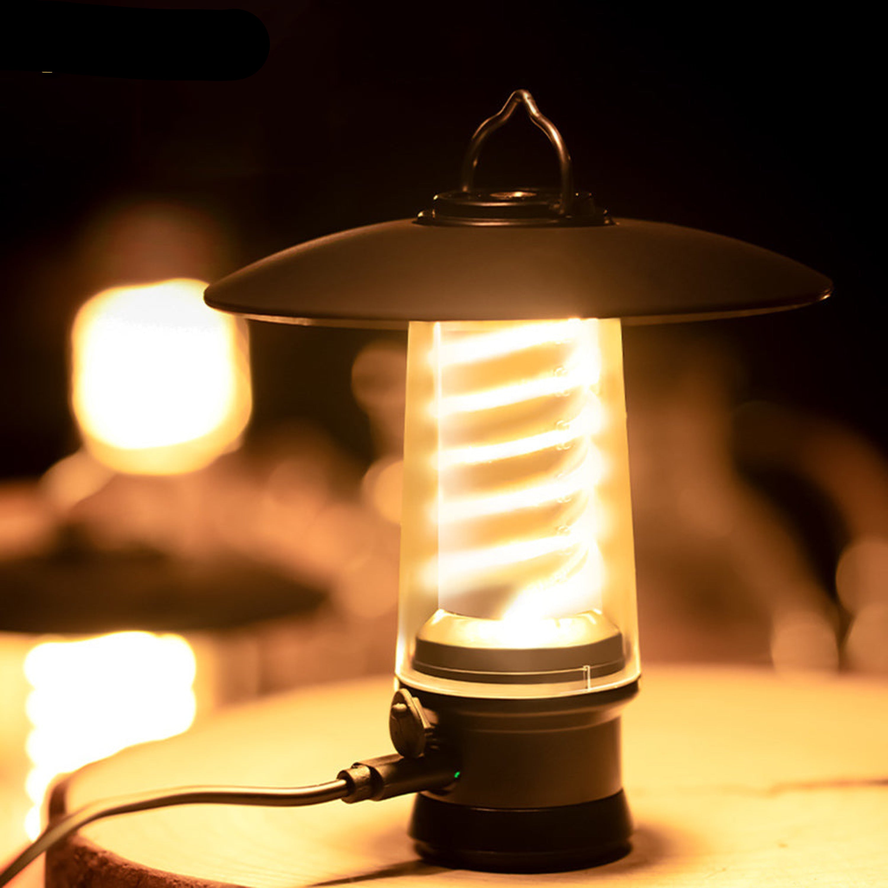 Retro Led-tafellamp Op Batterijen Met Warm Licht & Draagbaar Ontwerp Voor Binnen En Buiten