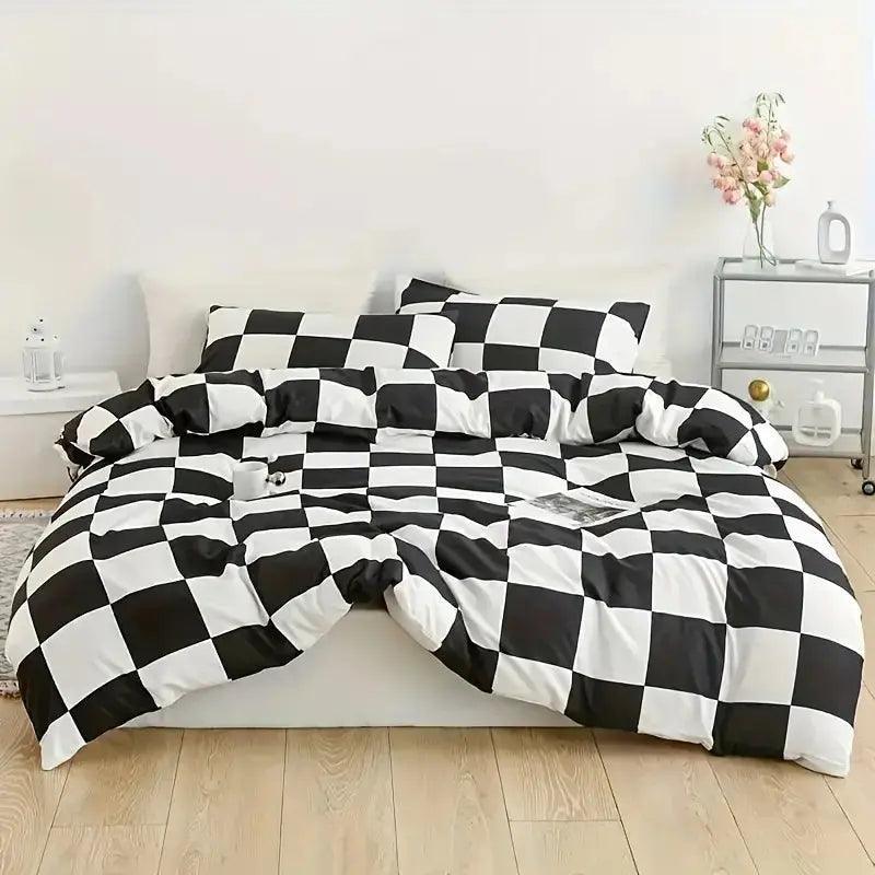 Checkerd - Dekbedovertrek– Modern en Comfortabel